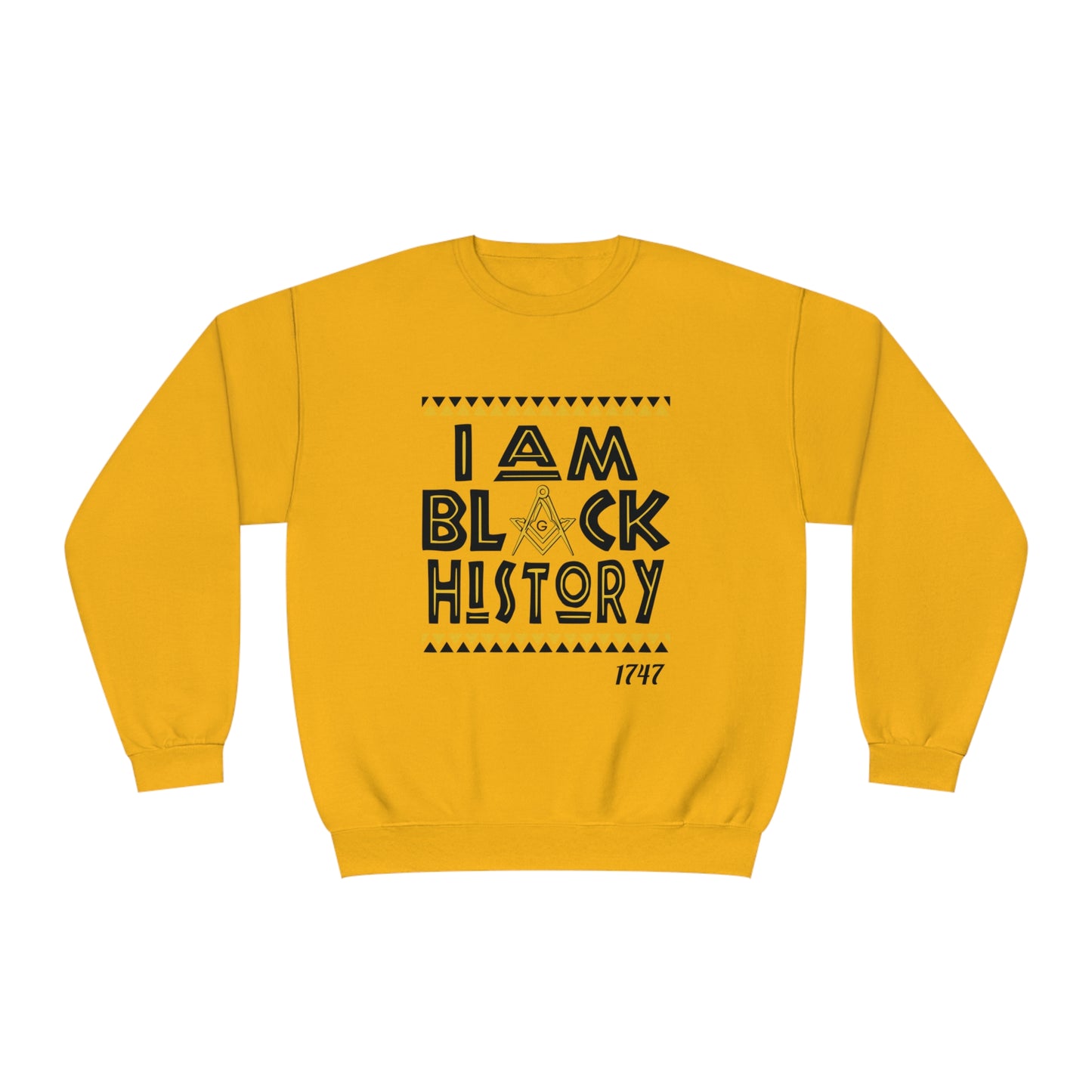I Am Black History - Freemasons Inspired, Crewneck Sweatshirt