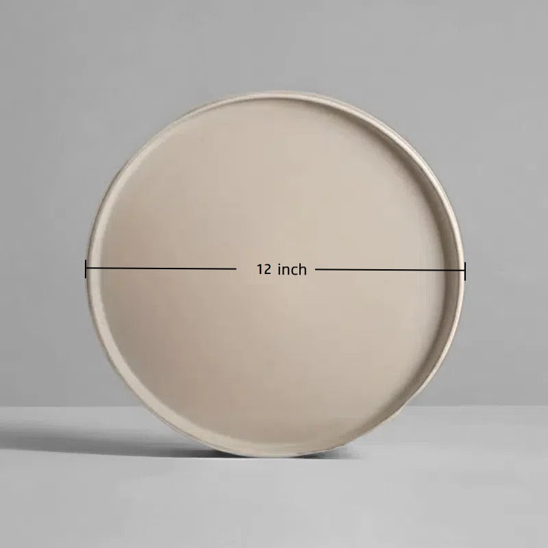 Hand Poured Round Serving Tray