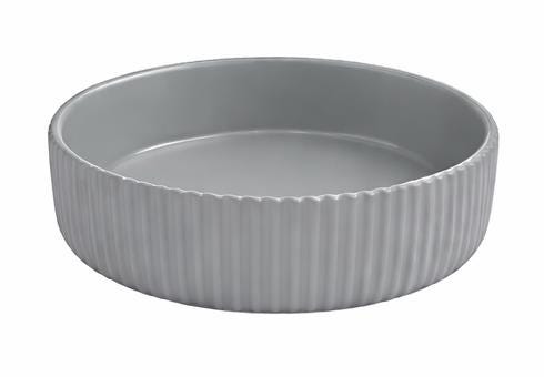 Hand-Crafted Ribbed Concrete Candle Bowl