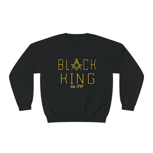 Black King - Freemasons Inspired, Crewneck Sweatshirt