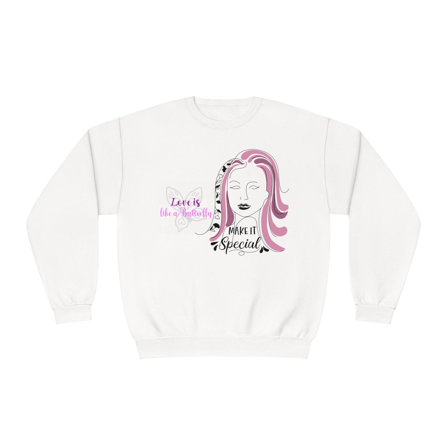 Love Is Lke A Butterfly, Crewneck Sweatshirt