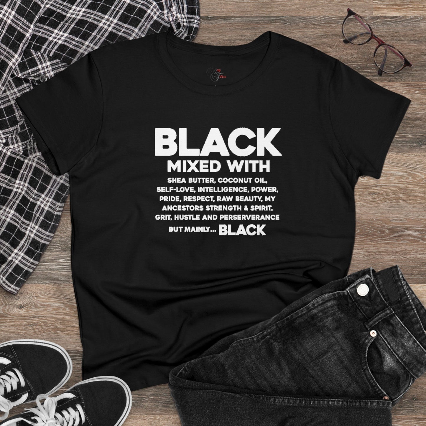 Black Mixed With, T-Shirt