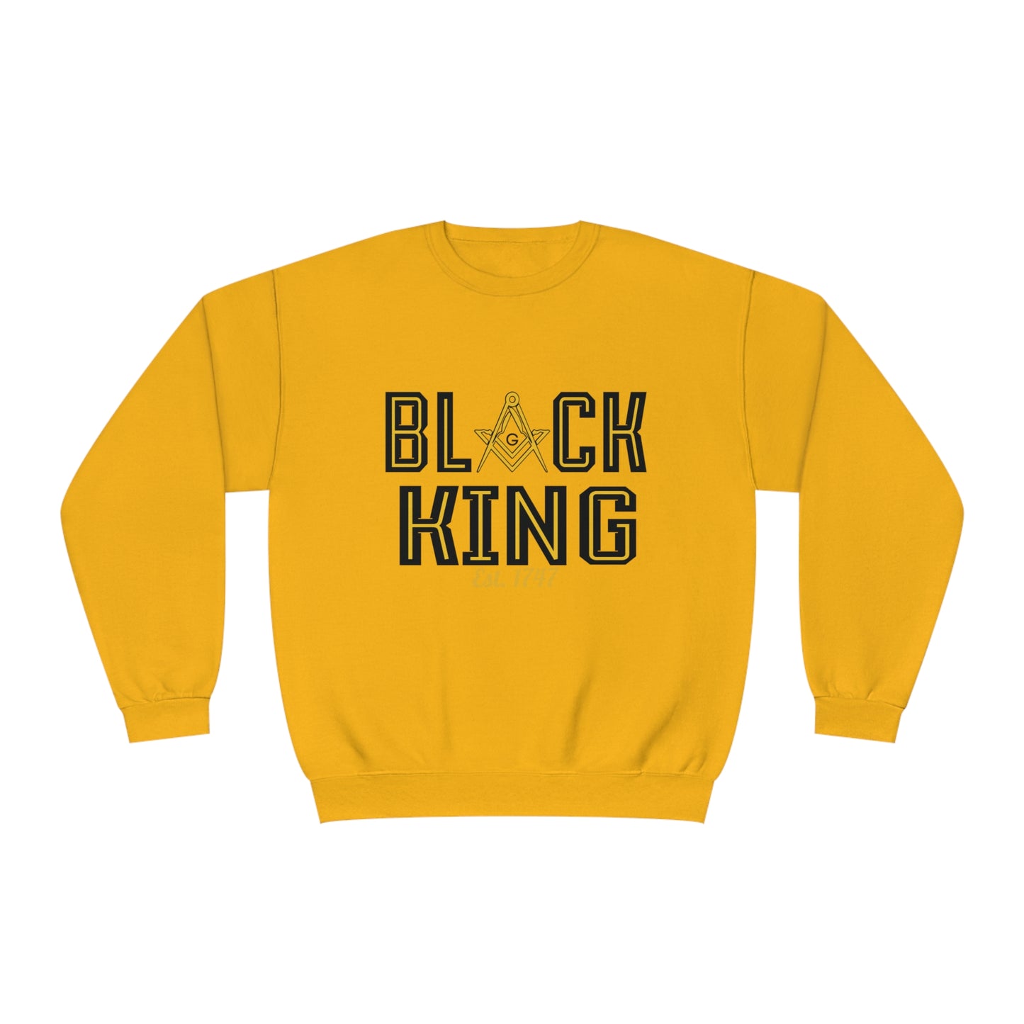 Black King - Freemasons Inspired, Crewneck Sweatshirt