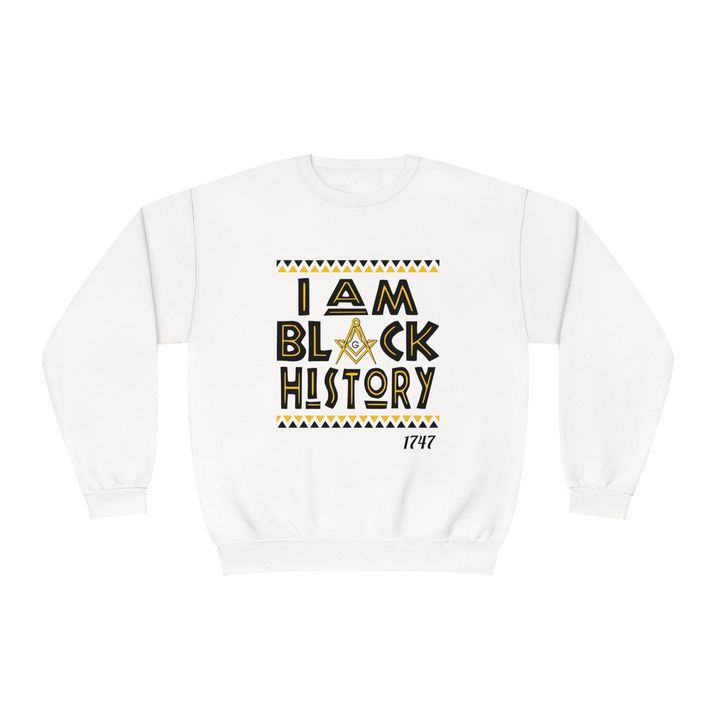 I Am Black History - Freemasons Inspired, Crewneck Sweatshirt