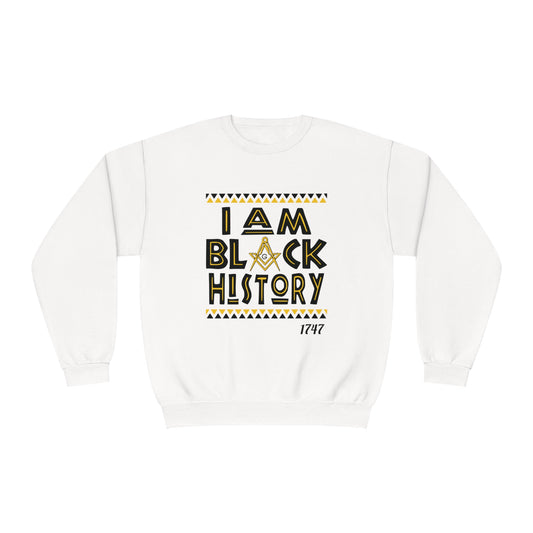 I Am Black History - Freemasons Inspired, Crewneck Sweatshirt