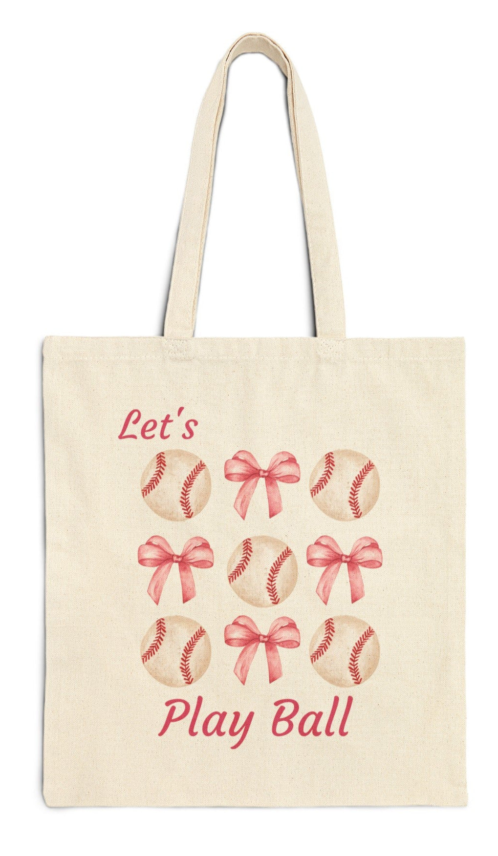 Let's Play Ball, White Tote Bag