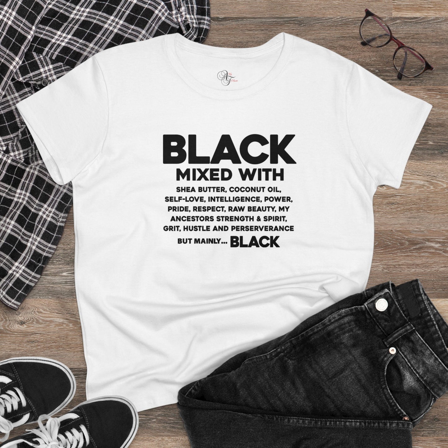 Black Mixed With, T-Shirt