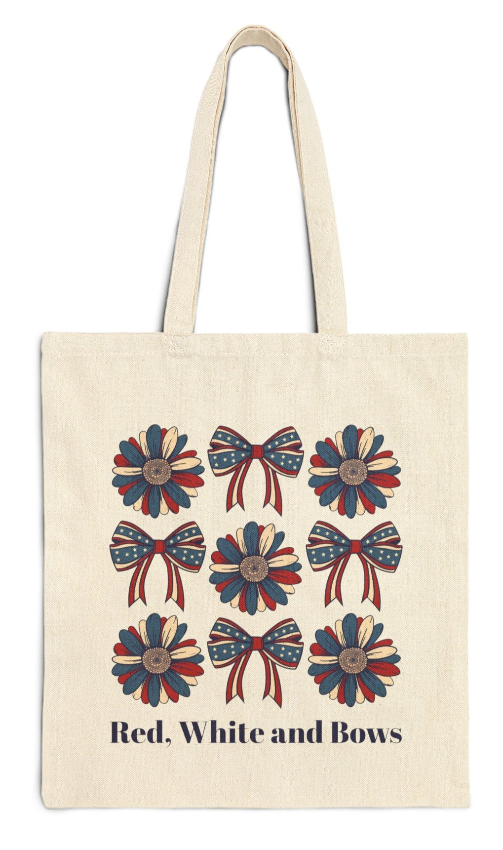 Red, White & Bows,  White Tote Bag