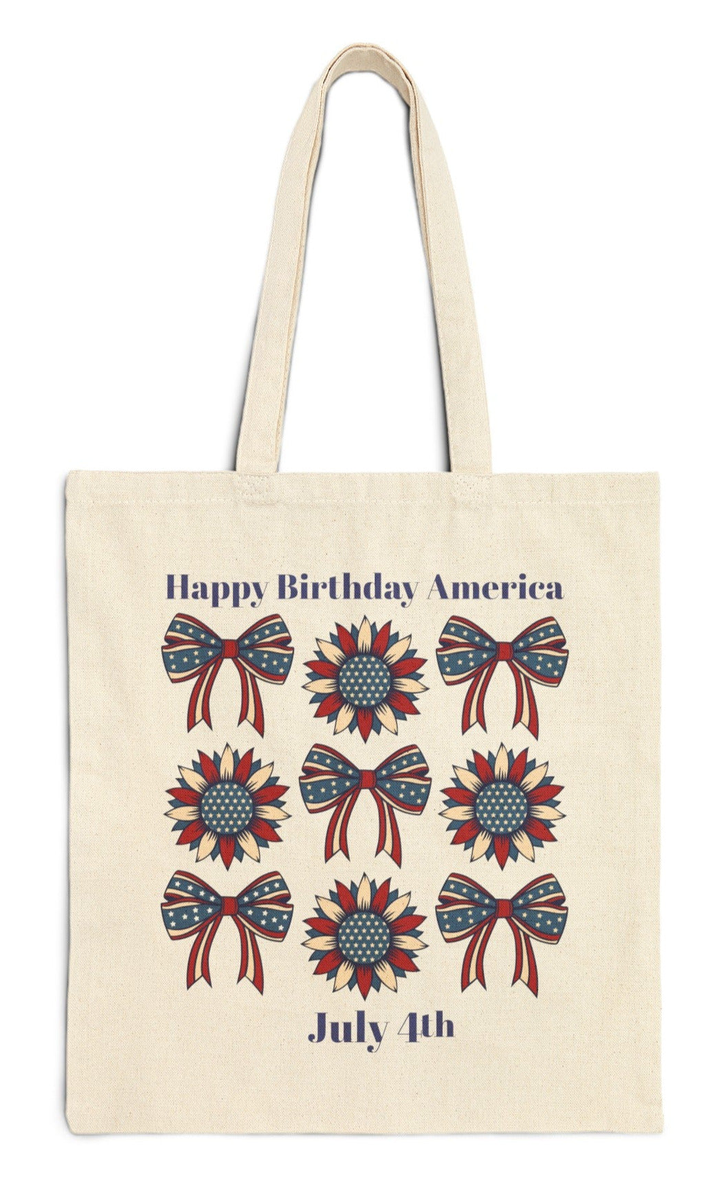 Happy Birthday America, White Tote Bag