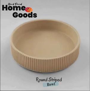 Hand-Crafted Ribbed Concrete Candle Bowl