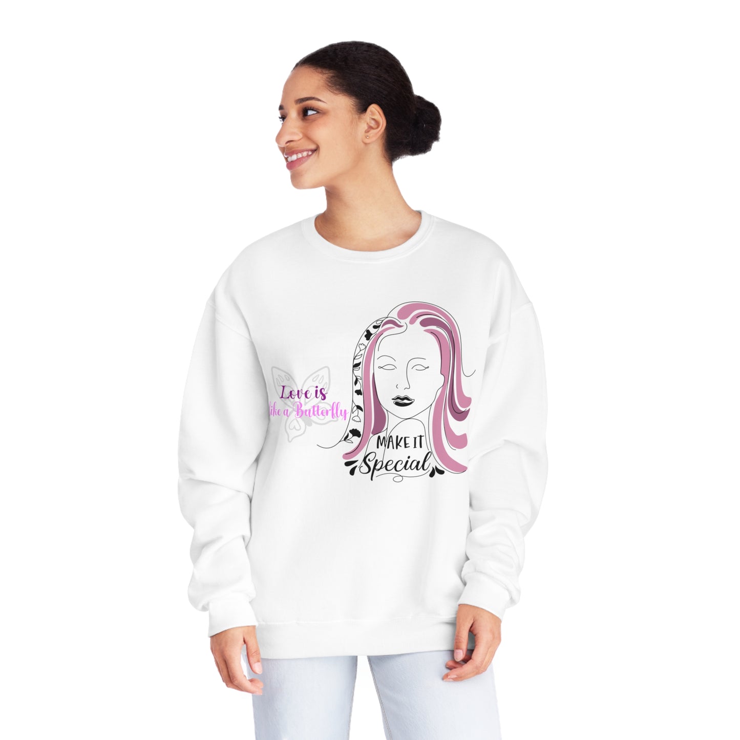 Love Is Lke A Butterfly, Crewneck Sweatshirt