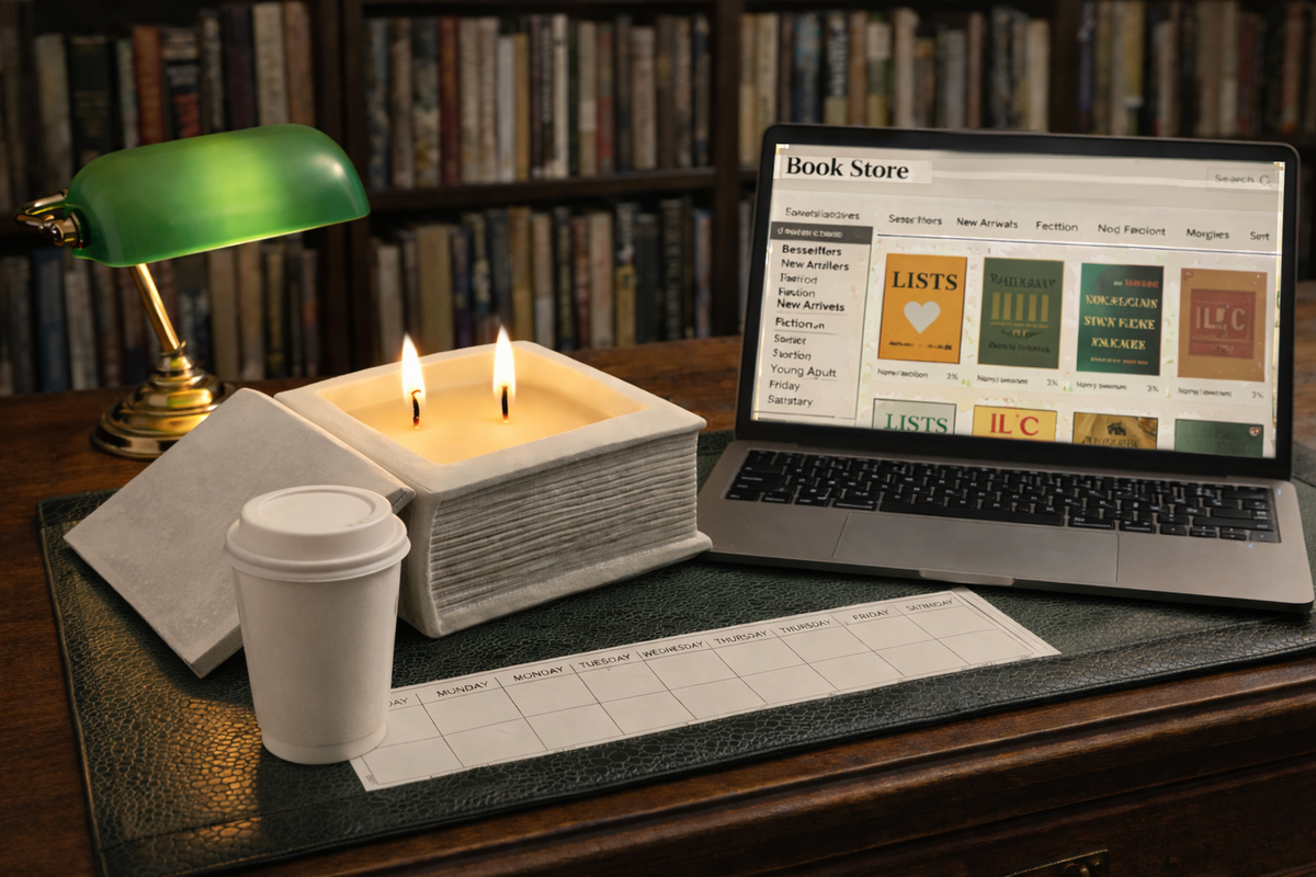 Heirloom Book Shaped Candle Vessels/Storage Box