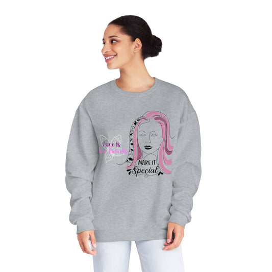 Love Is Lke A Butterfly, Crewneck Sweatshirt