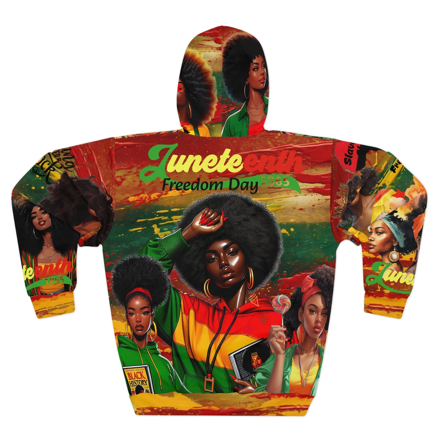 Juneteenth Girls, Unisex Pullover Hoodie (AOP)