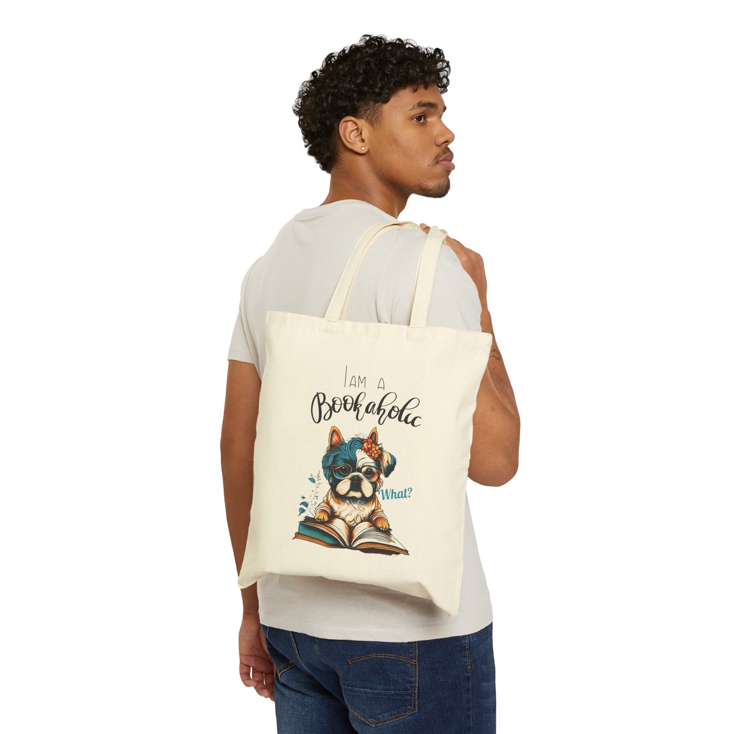 I'm A Bookaholic, White Tote Bag