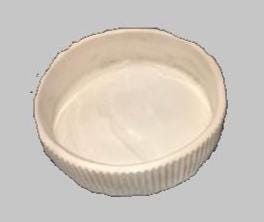 8" Hand-Crafted Ribbed Concrete Candle Bowl