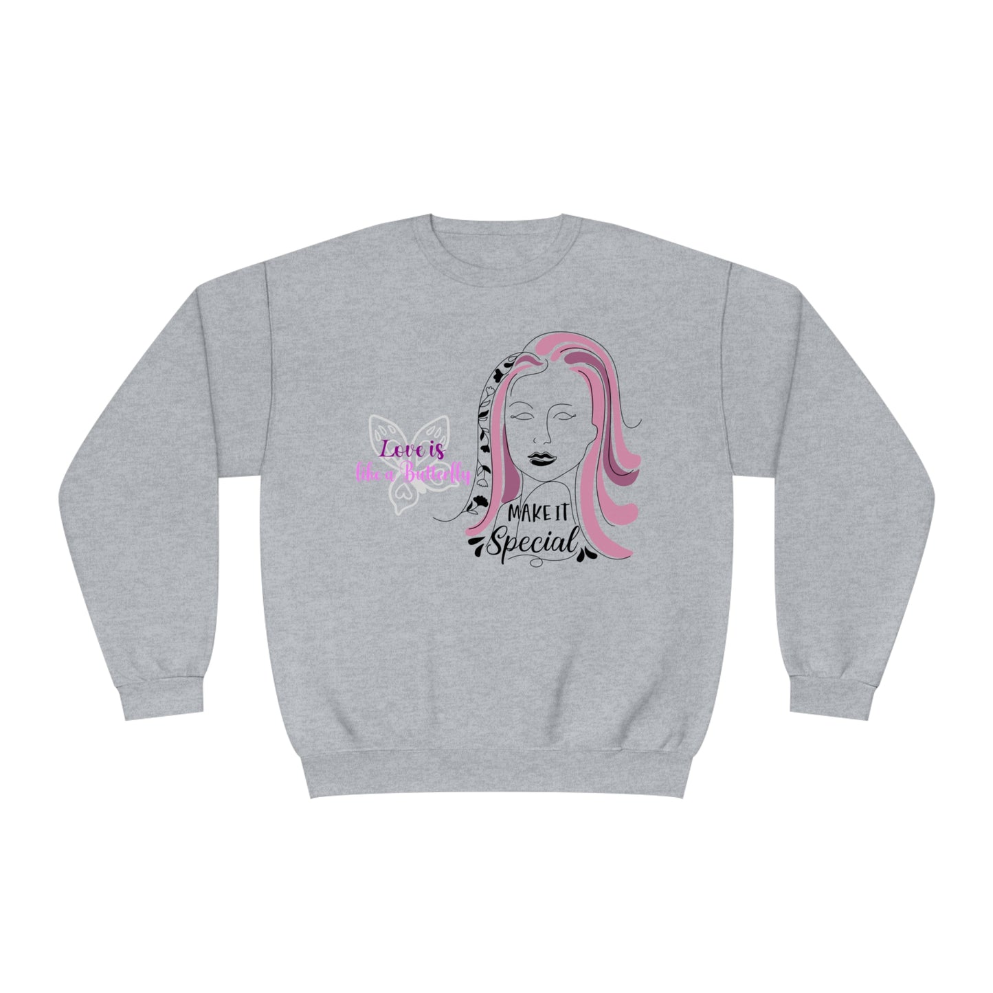 Love Is Lke A Butterfly, Crewneck Sweatshirt