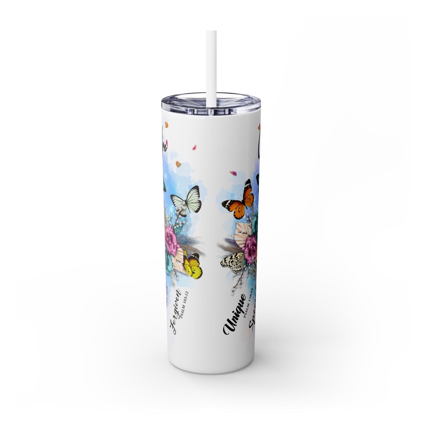 God Says You Are, Skinny Tumbler with Straw, 20oz