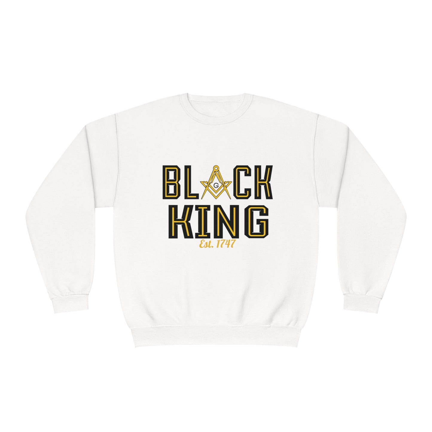 Black King - Freemasons Inspired, Crewneck Sweatshirt