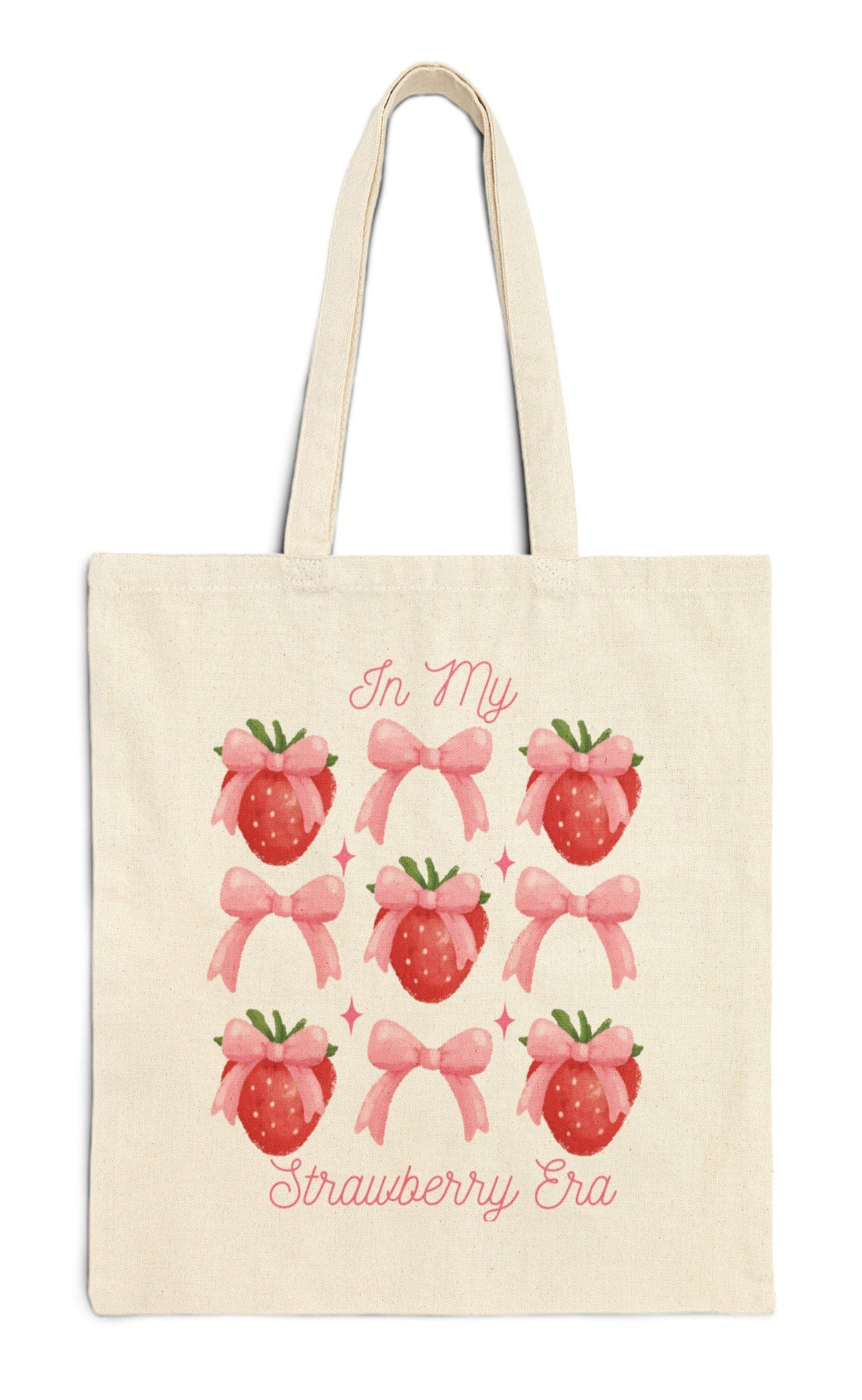 In My Strawberry Era, White Tote Bag