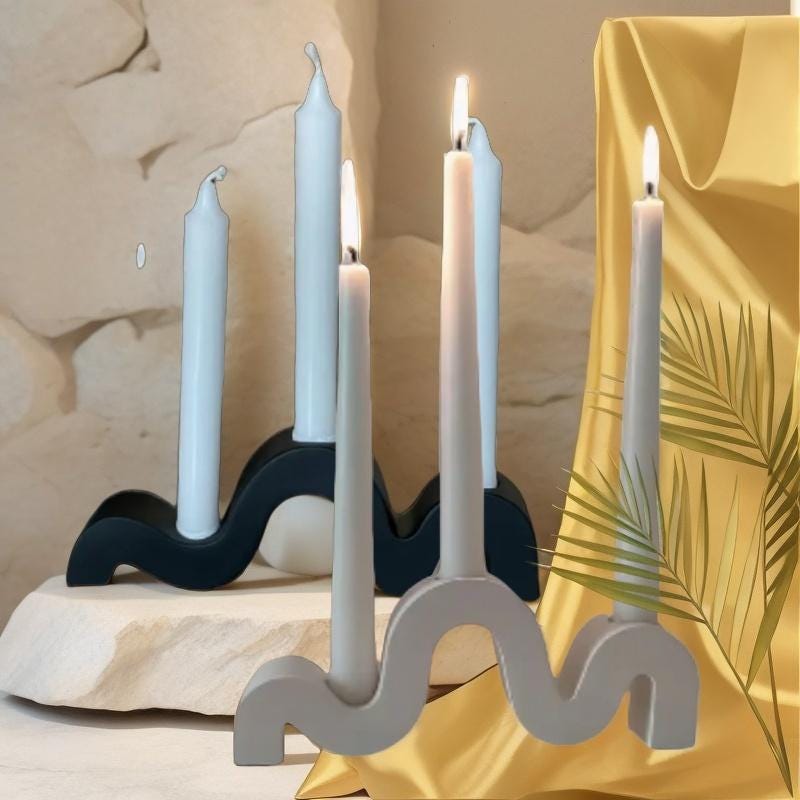 Designer Wave Candle Stand