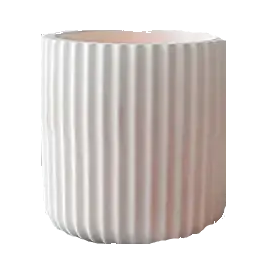 Ribbed Candle Vessel (Jar with Lid)