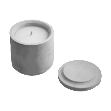 Stone Tube Jar with Lid