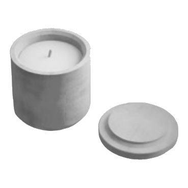 Stone Tube Jar with Lid