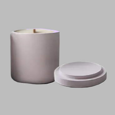 Stone Tube Jar with Lid