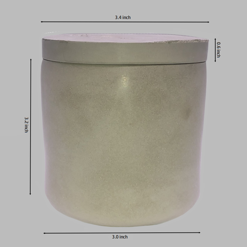 Stone Tube Jar with Lid