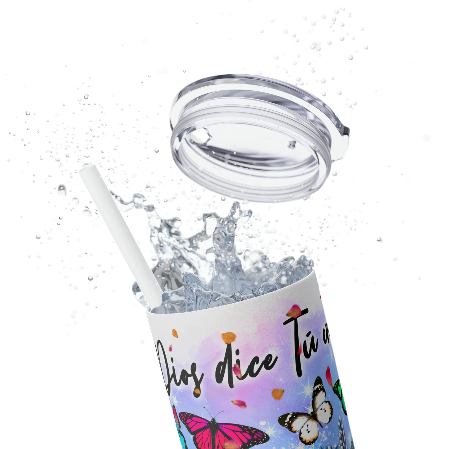 God Says You Are, Skinny Tumbler with Straw, 20oz
