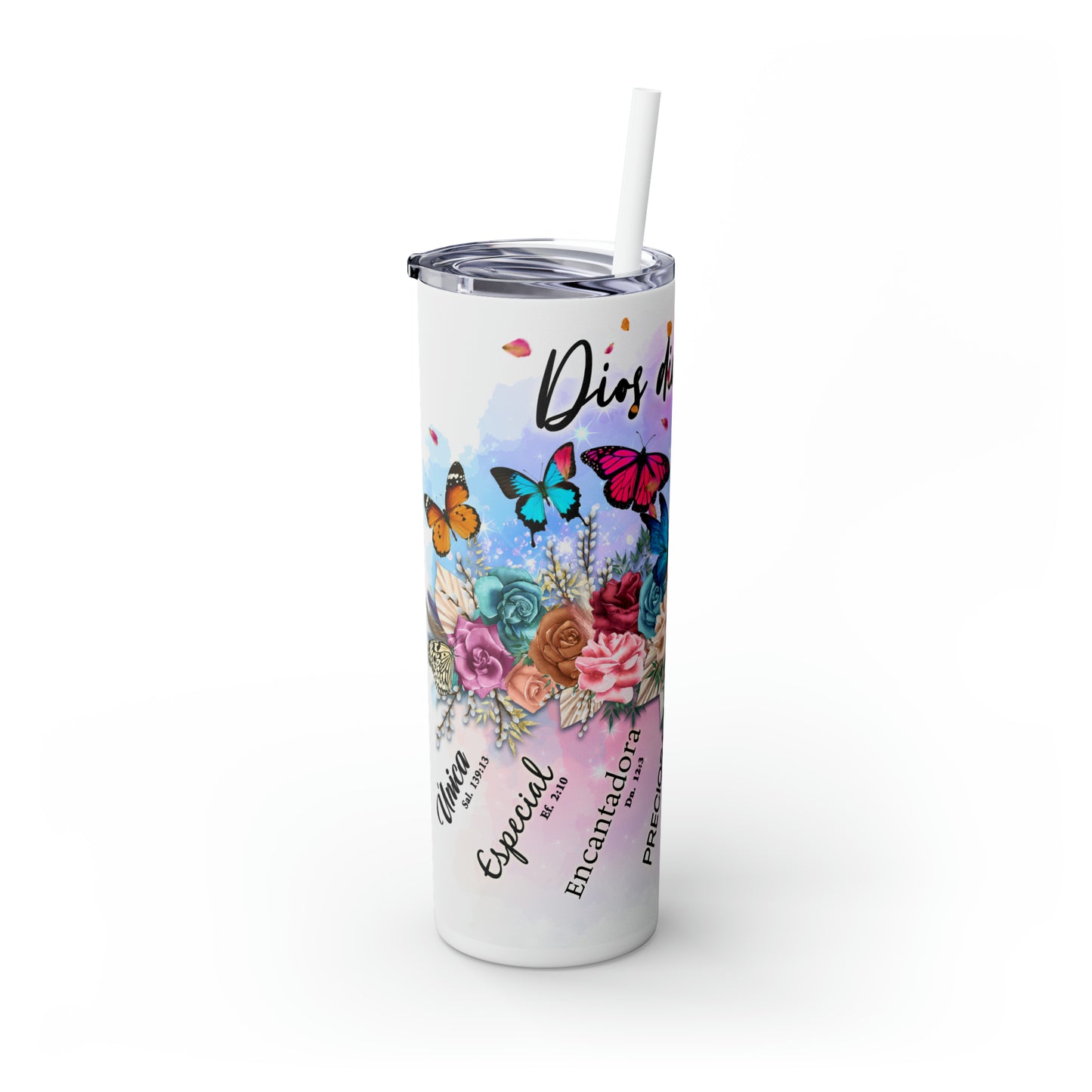 God Says You Are, Skinny Tumbler with Straw, 20oz