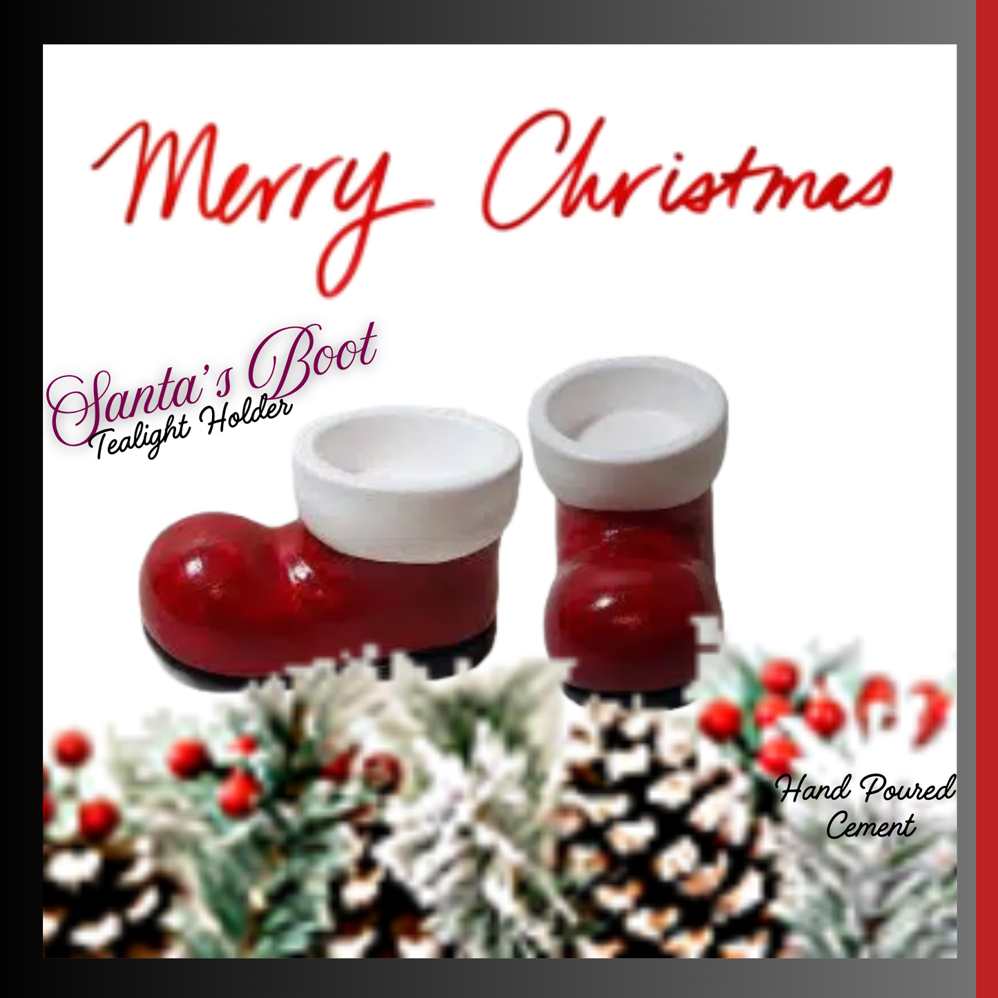 Santa's Boots Tealight Candle Holder