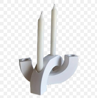 U-Shaped Concrete Candle Holder