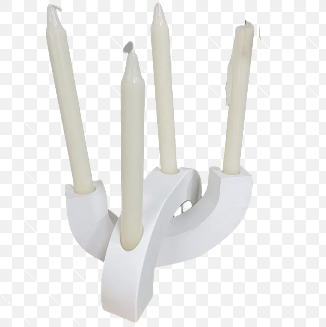 U-Shaped Concrete Candle Holder