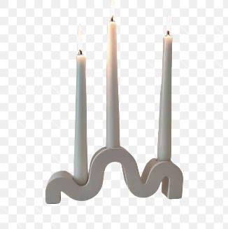 3 Tier Wavy Concrete Candle Holder