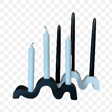 3 Tier Wavy Concrete Candle Holder