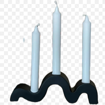 3 Tier Wavy Concrete Candle Holder