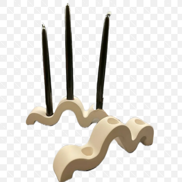 3 Tier Wavy Concrete Candle Holder