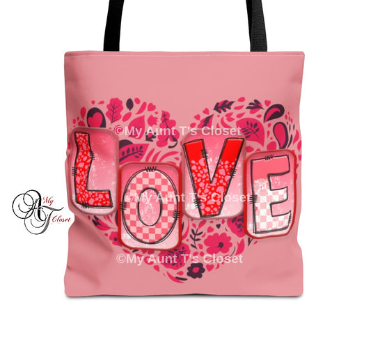 Love, Pink Tote Bag