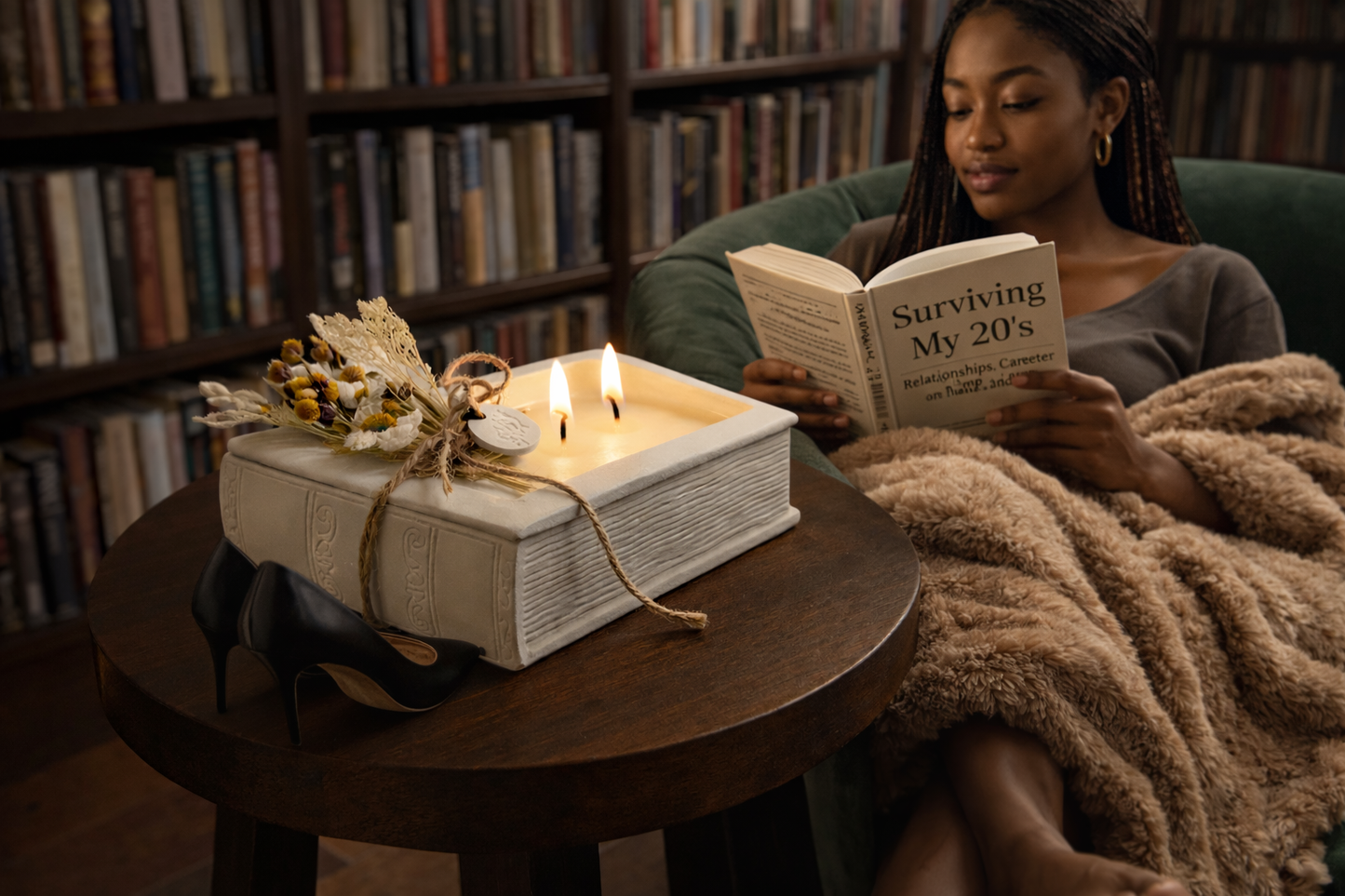 Heirloom Book Shaped Candle Vessels/Storage Box