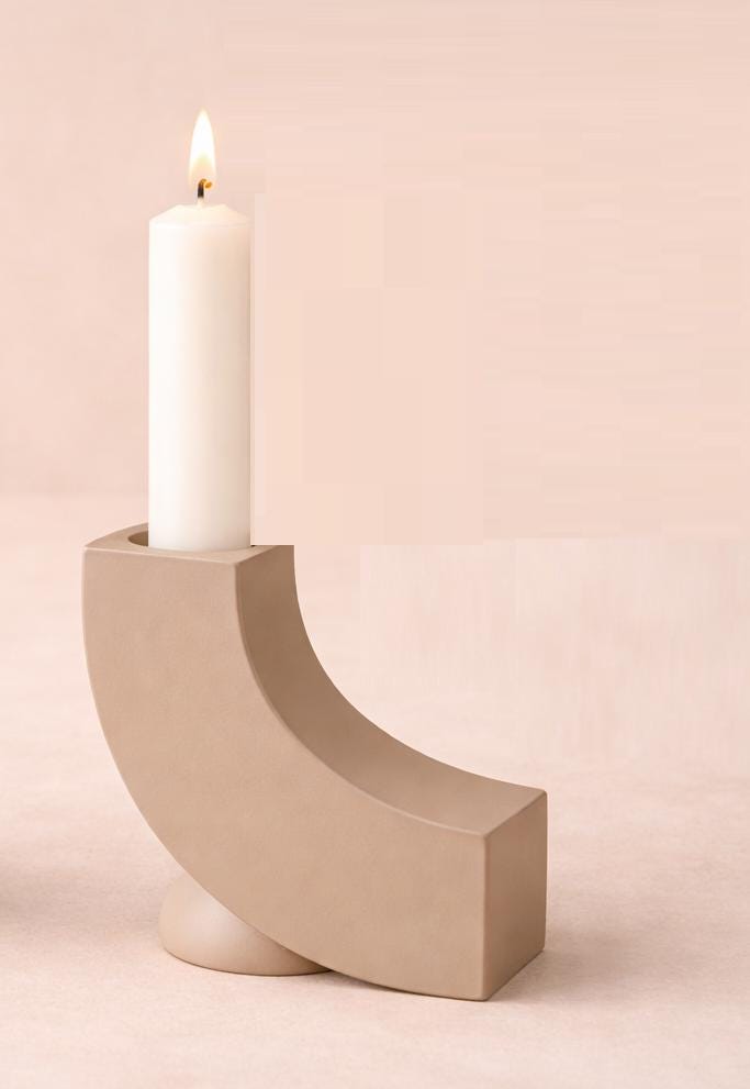 Crescent Arch Candle Holders – Modern Sculptural Set