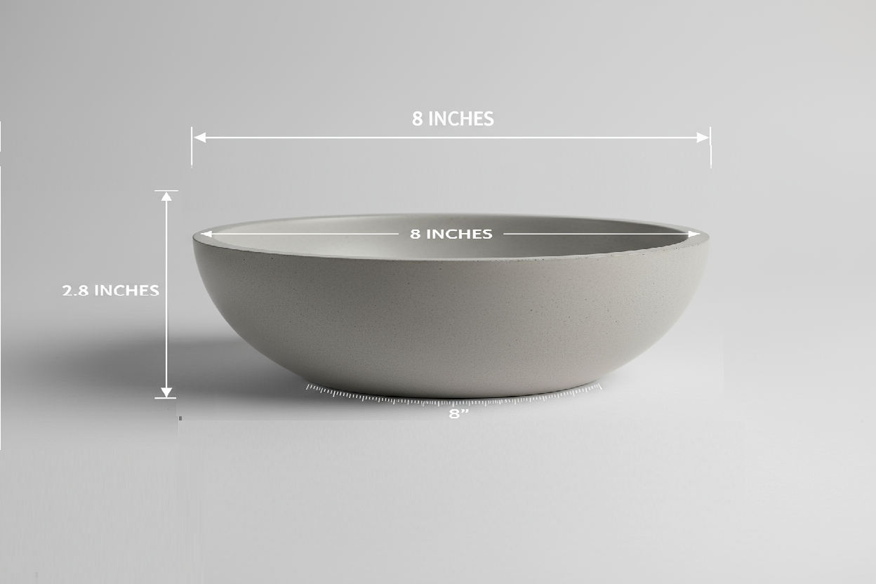 Round Concrete Bowl